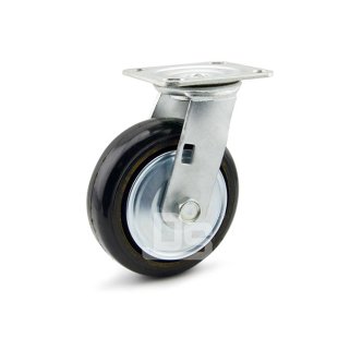 DS34 Series Cast Iron Core Rubber Tread Swivel Caster