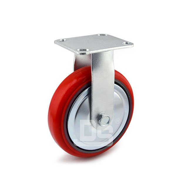DS34 Series Cast Iron Core Polyurethane Tread Rigid Caster 