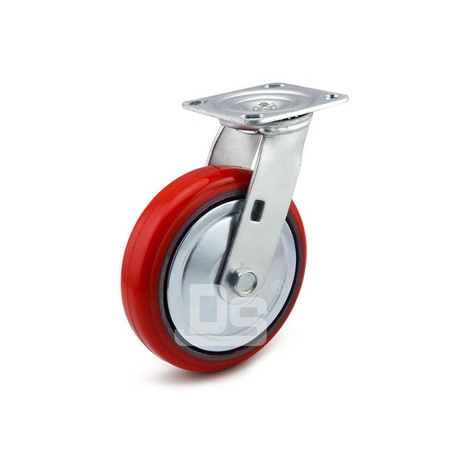 DS34 Series Cast Iron Core Polyurethane Tread Swivel Caster