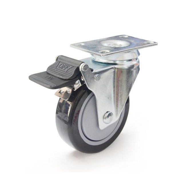 DS20 Series Plastic Core Polyurethane Tread Swivel with Dual Lock Brake Caster