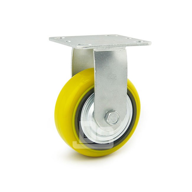 DS45 Series Iron Core Heavy Duty Polyurethane Tread Rigid Caster