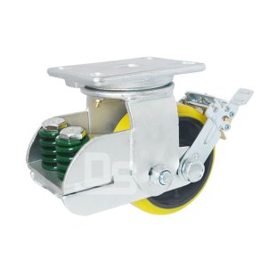 DS91 Series Double Spring Shock Absorbing Swivel With Brake Caster 