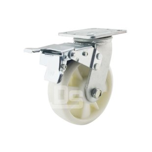 DS40 Series Nylon Swivel With Dual Lock Brake Caster 