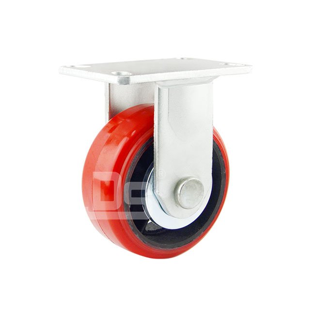 DS50 Series Cast Iron Core Polyurethane Tread Rigid Caster
