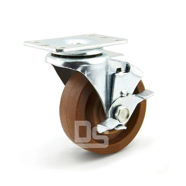 DS20 Series 280°C Nylon & Glass Fiber Swivel With Side Lock Brake Caster