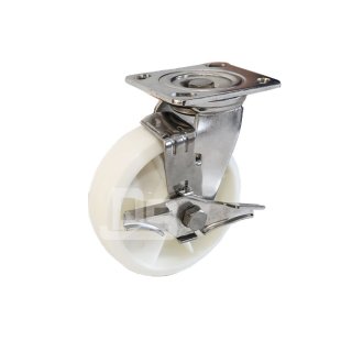 DS40 Series Nylon Stainless Steel Swivel With Side Brake Caster 