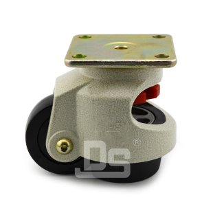 DS80 Series Forged Square Plate Leveling Adjustable Caster